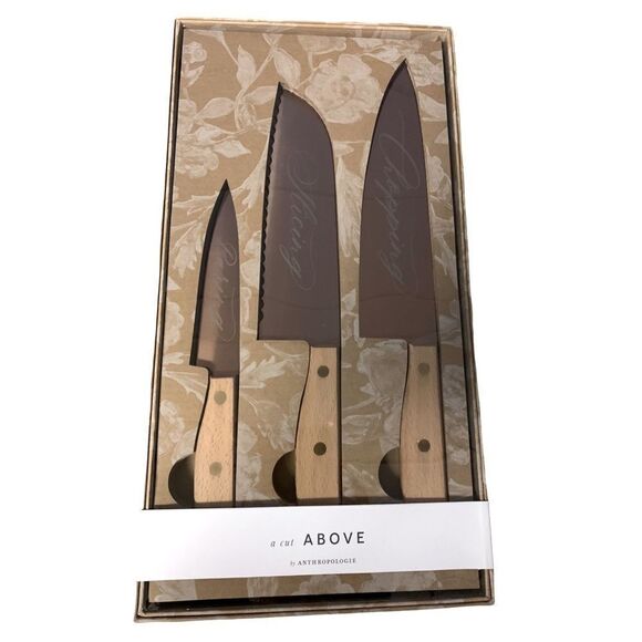 Anthropologie Marais Copper Knives, Set of 3 - Picture 3 of 4